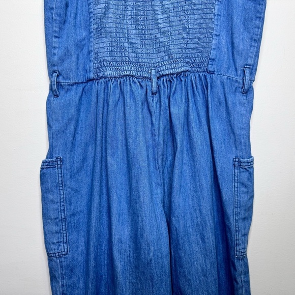 Old Navy Sleeveless Tie-Belt Utility Jean Jumpsuit Size Large Missing Belt - Picture 9 of 14